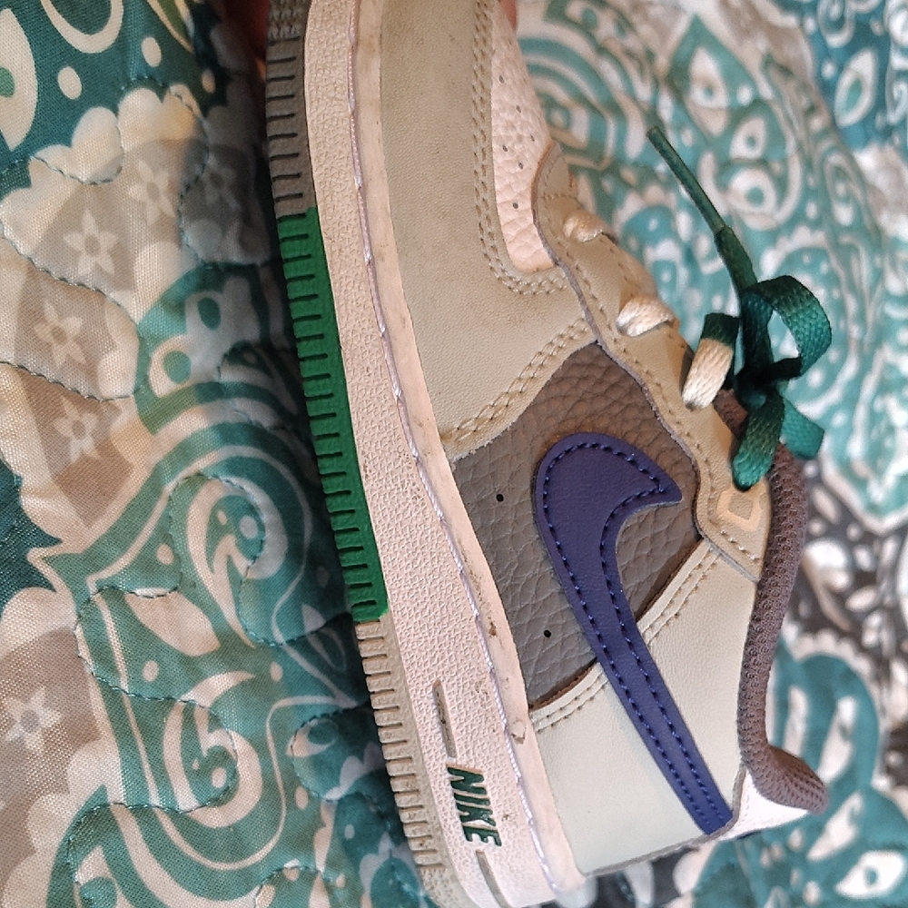 Nike Air Force 1 Low with Blue and Green Accents